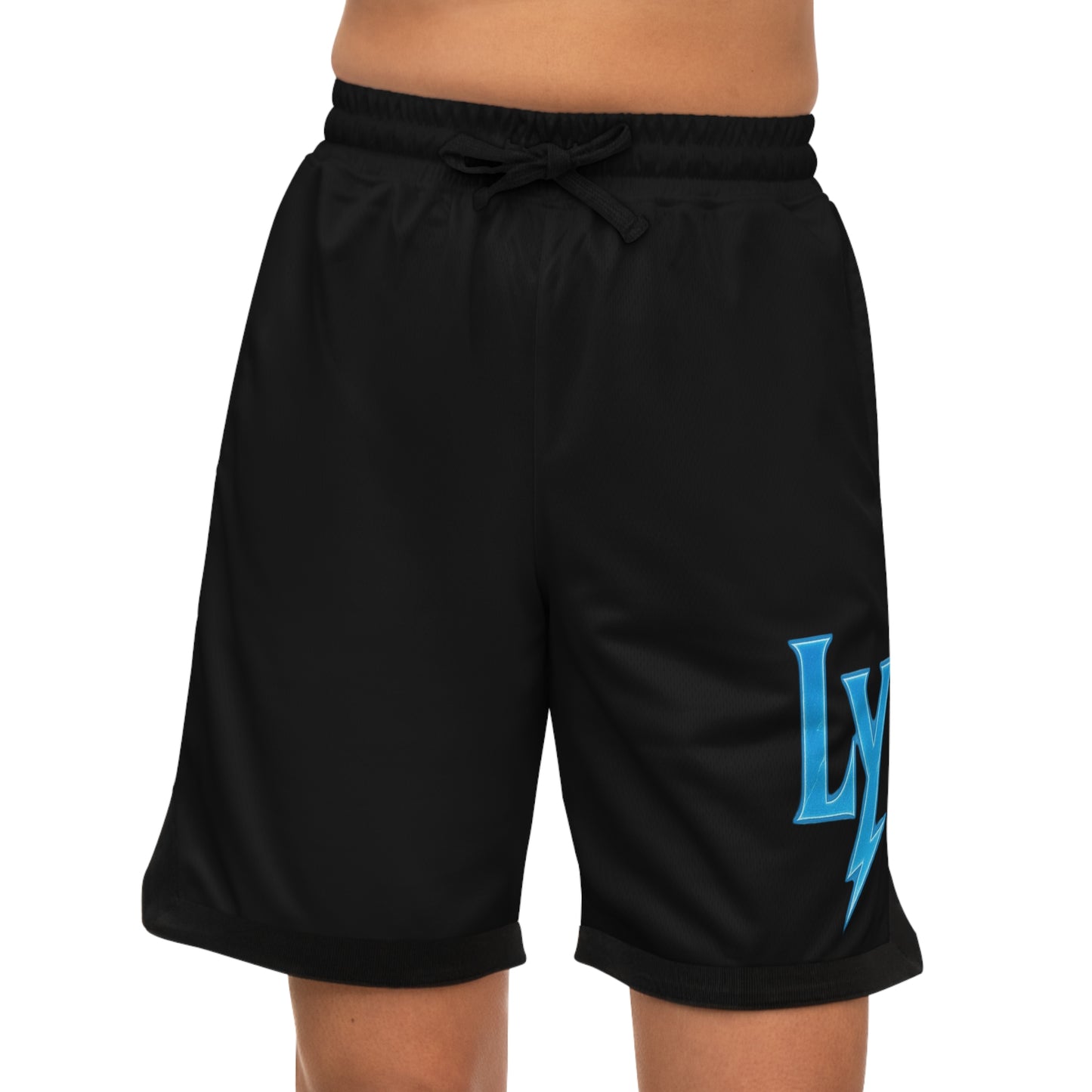 Love Yours Lightning Basketball Shorts — 'love yours' All-Over Print