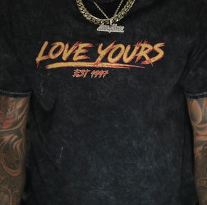 THE WORLD IS YOURS ACID WASH TEE