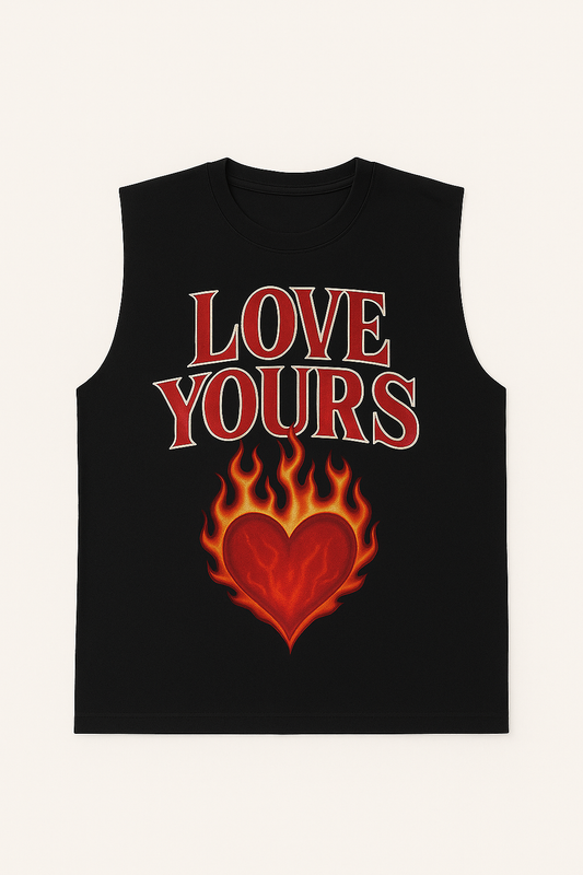LOVE YOURS Flaming Heart Tee